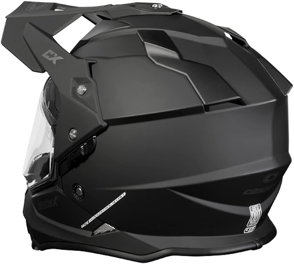 Matte Black Dual Sport Snowmobile Helmet, Size Medium U707