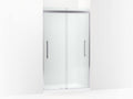 Frameless Sliding Shower Door with Crystal Clear Glass and Bright Polished Silver Frame L8555