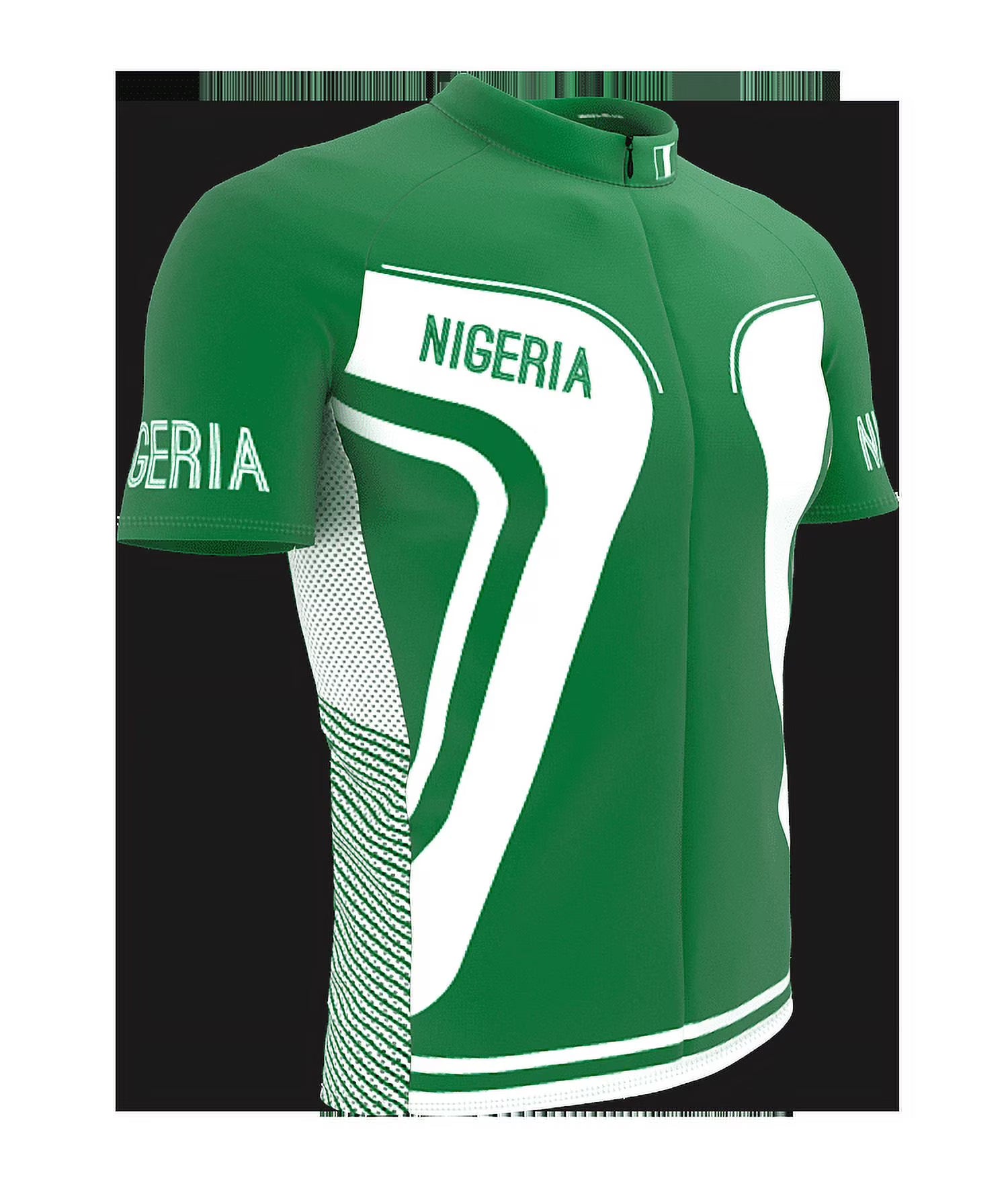 Nigeria Full Zipper Bike Short Sleeve Cycling Jersey for Men - Size XS K944511