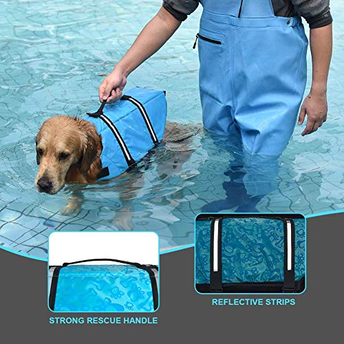 Adjustable Dog Life Jacket with Reflective Stripes I519195