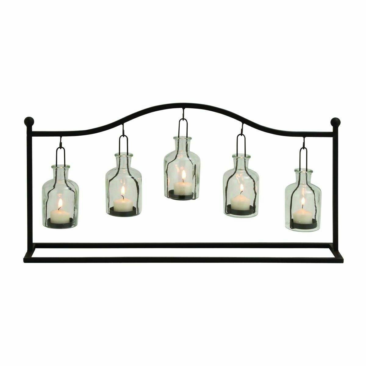 Black Glass Votive Holder J201444