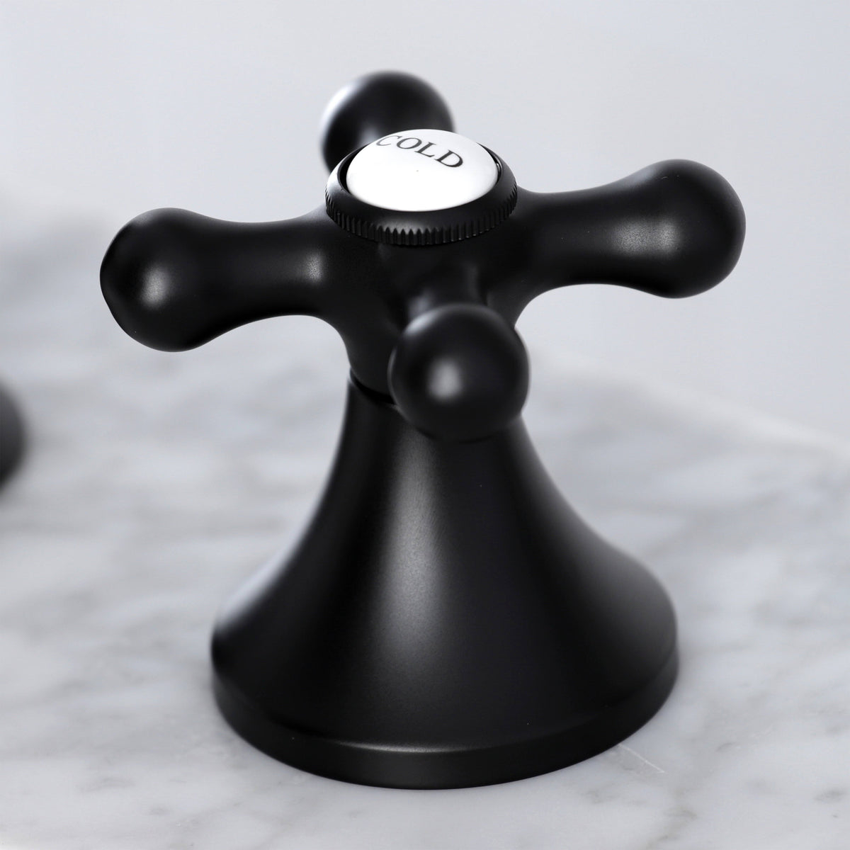 Matte Black Vintage Widespread Bathroom Faucet R266920