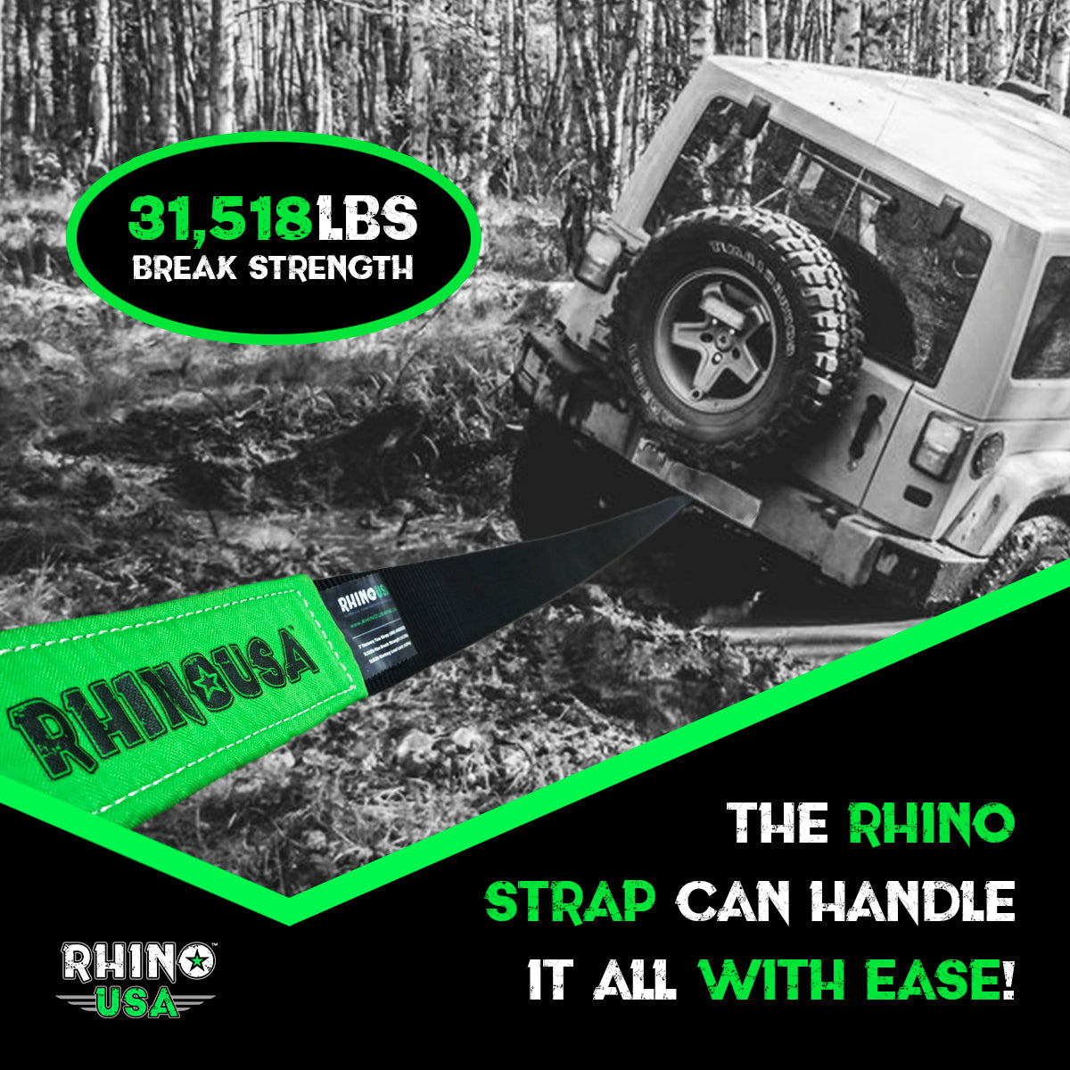 Combo Recovery Tow Strap (30ft) & D Ring Shackles X747122