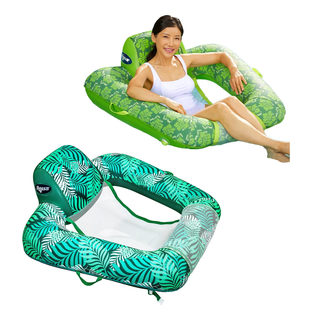 Green + Teal Fern Pool Lounge Chair Float F279