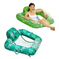 Green + Teal Fern Pool Lounge Chair Float F279