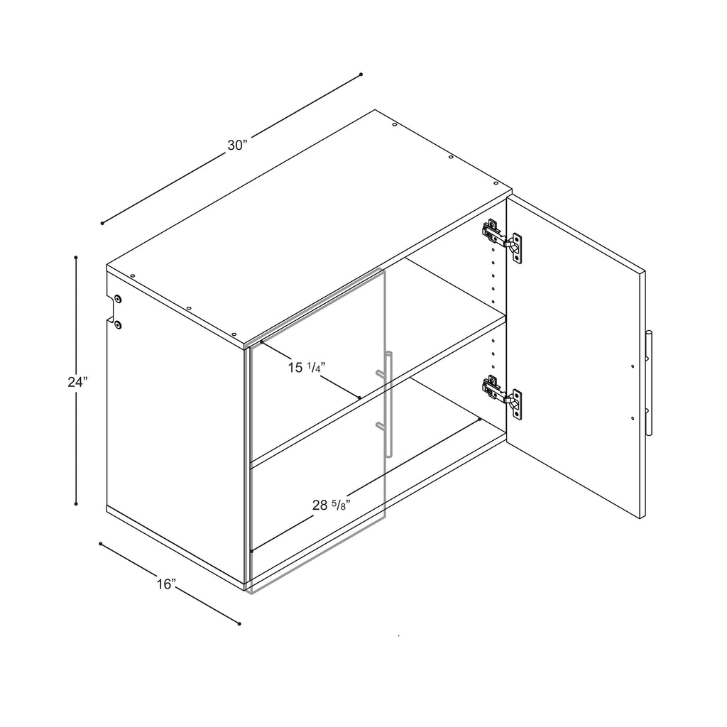 White Upper Storage Cabinet D5056