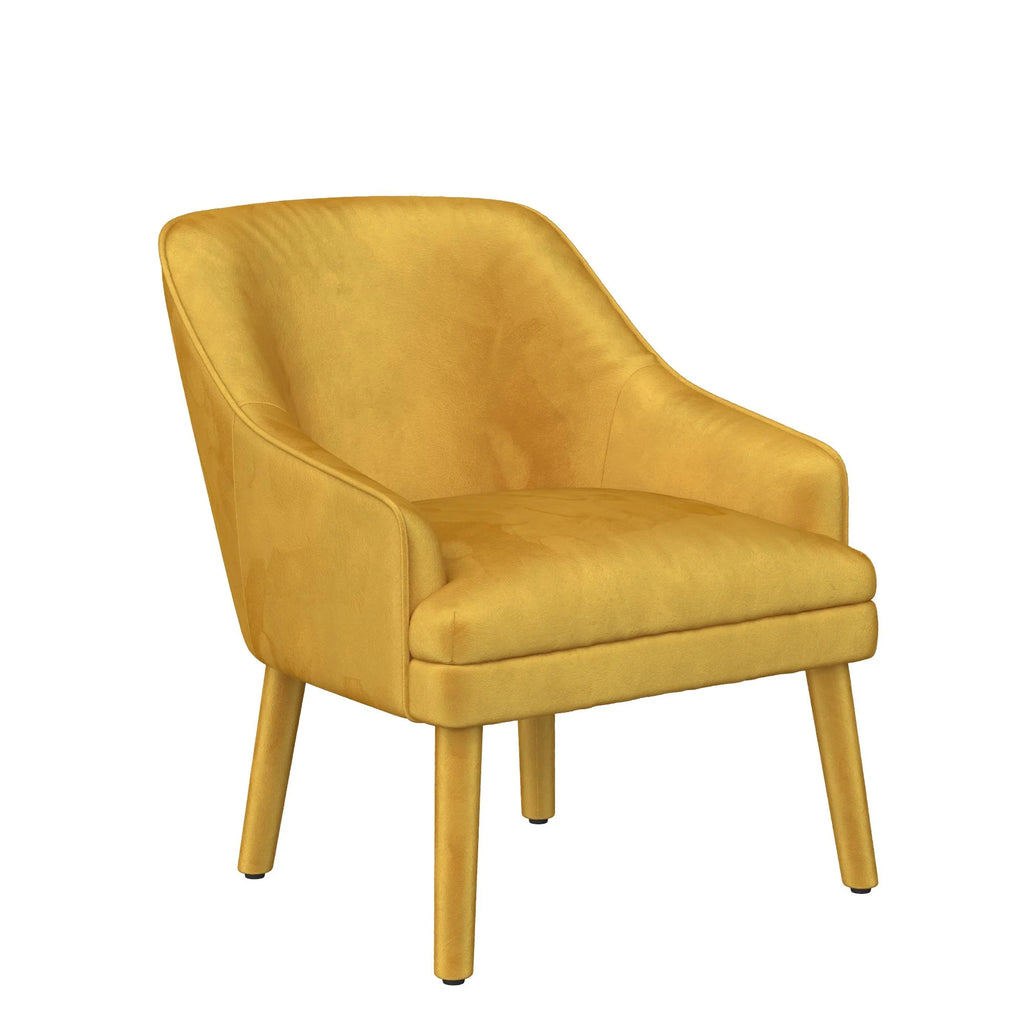 Mustard Velvet Upholstered Accent Chair A873