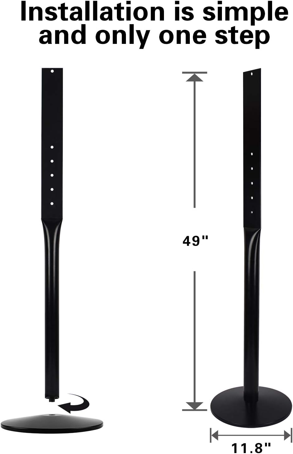 Cast Iron Sign Post Stand, Black Pack of 2 U3472