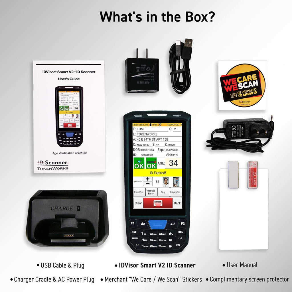 ID Scanner with Charger Cradle and Hand Strap D987