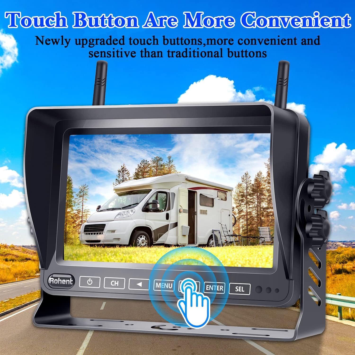 Wireless Backup Camera System with 7 Inch Touch Monitor M47733