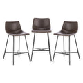 Brown Counter Stools (Set of 3) Q998
