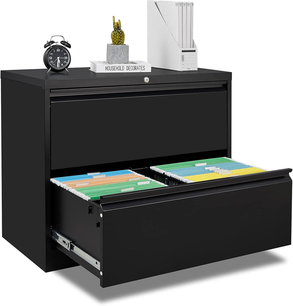 White 2 Drawer Metal File Cabinet V457515