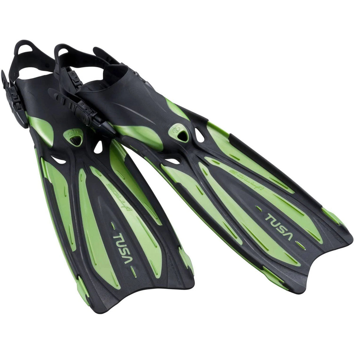 Siesta Green/White Open Heel Dive Fins Q952936