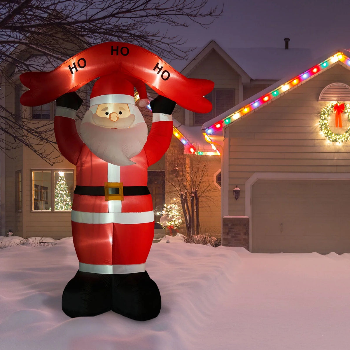 Tall Santa Yard Inflatable with Lights and Storage Bag 120" V262365