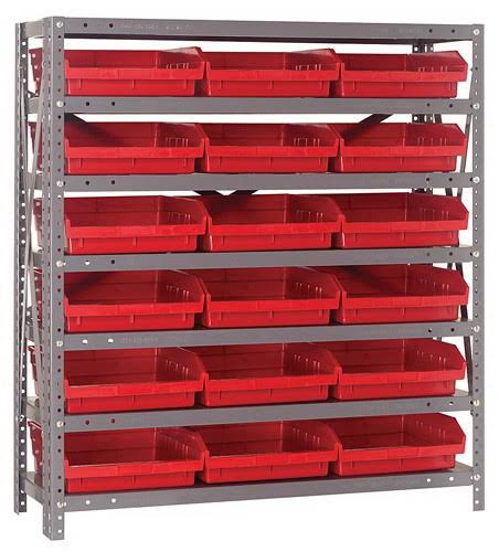 Black 18 Bin Shelving System S30243