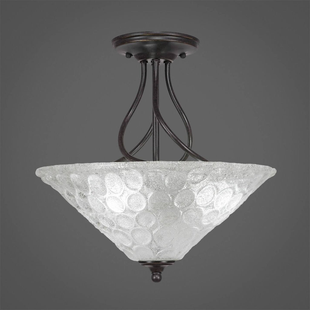 Three Light Semi-Flush Mount Dark C46118