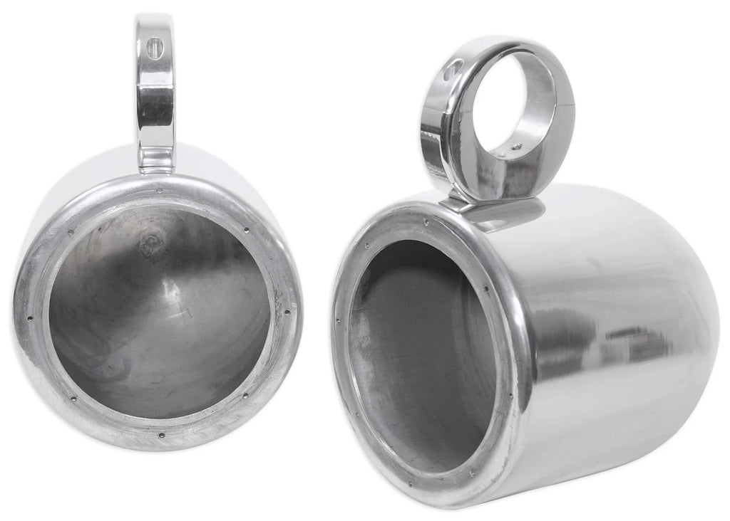 Silver 6.5" 120w Marine Boat Wakeboard Tower Speakers M340574