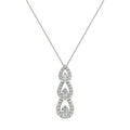 18K White Gold Diamond Pendant Necklace P188