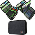 Black Double Layer Electronics Accessories Travel Organizer Bag R995