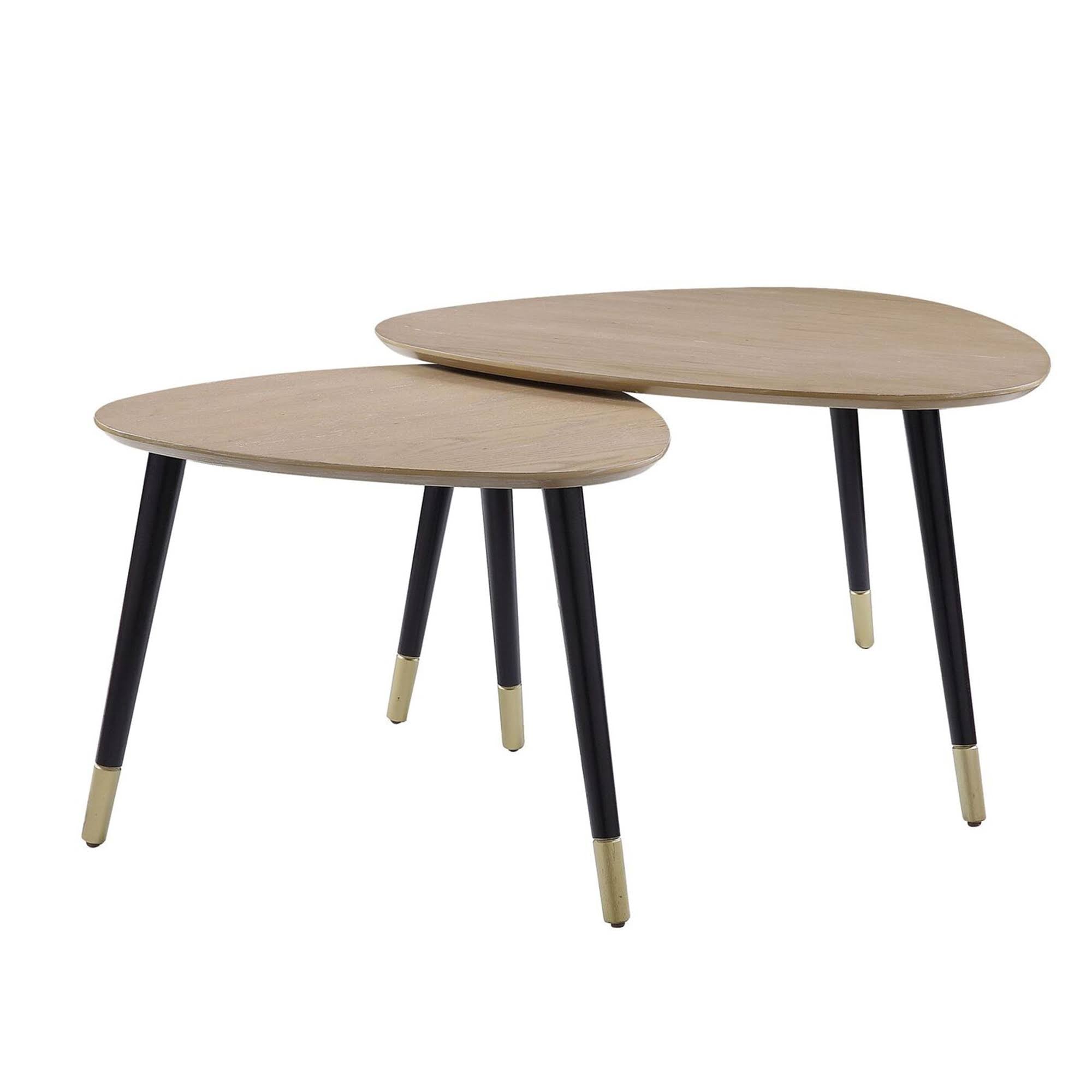 Black and Brown Nesting Table N204