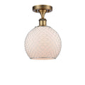 Farmhouse Chicken Wire 1 Light Semi-Flush Mount P5213