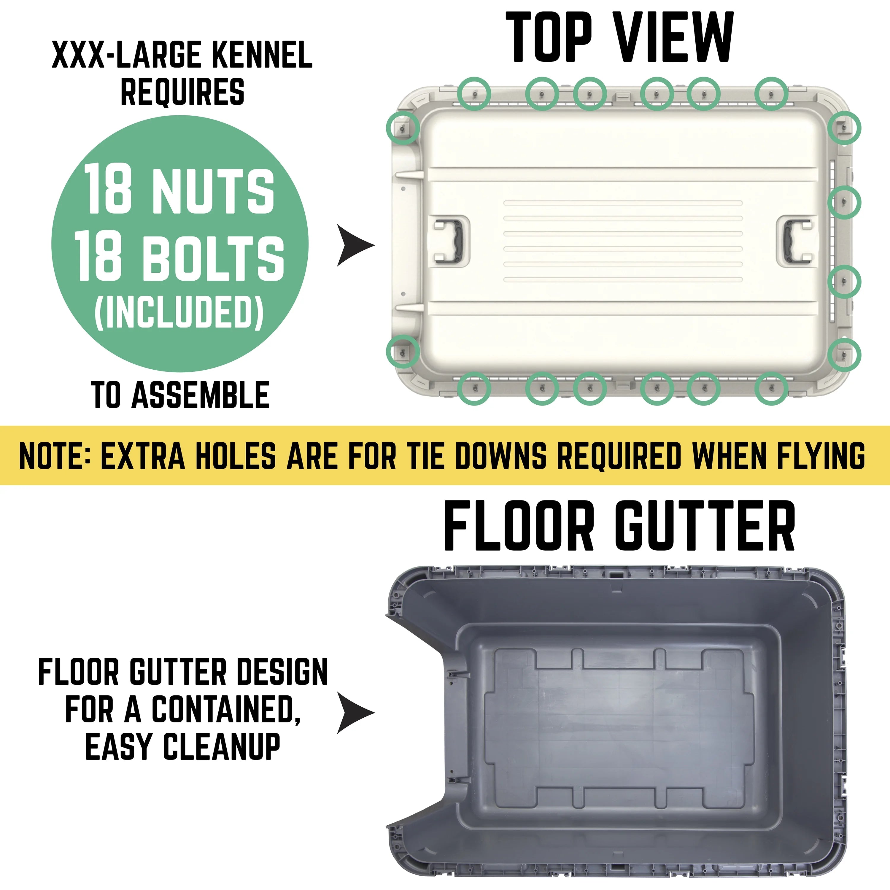 XXX-Large Plastic Dog Kennel Carrier M859