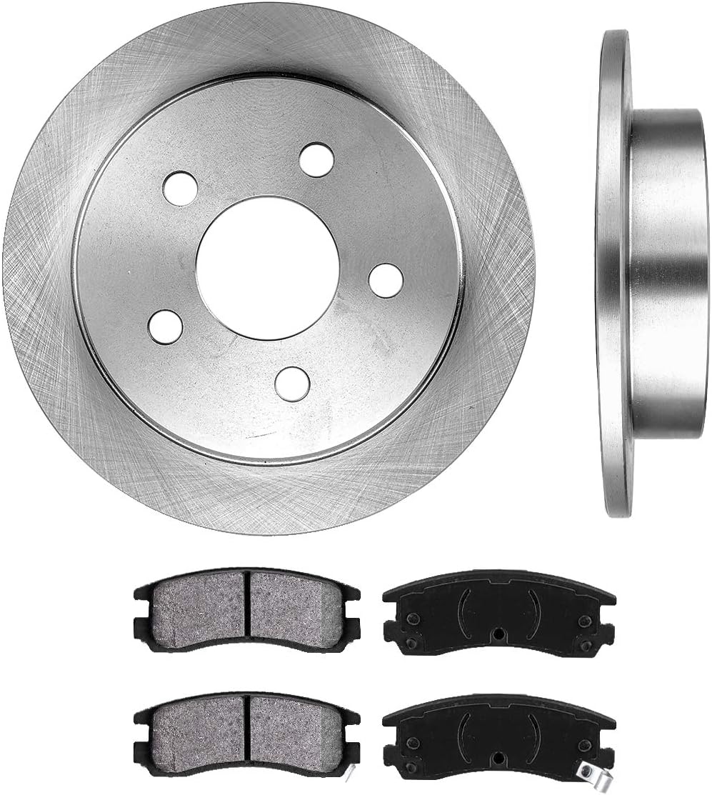 5 Lug Brake Disc Rotors and Metallic Brake Pads U463425