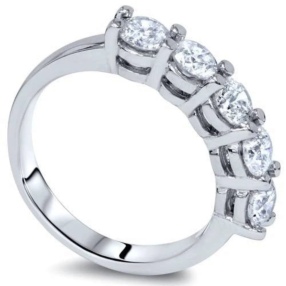 14k White Gold Five Stone Diamond Ring I14830