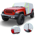 Waterproof Car Cab Cover for Jeep Wrangler 4 Door with 8 Gust Hooks Pack of 2 F622933