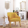 Mustard Velvet Upholstered Accent Chair A873