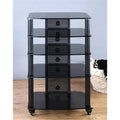 Black Glass Shelves AV Stand N844254