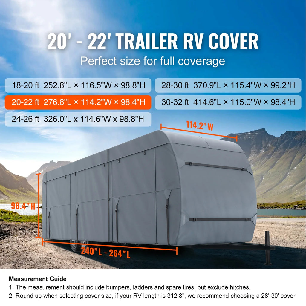 Waterproof 20'-22' Class A Motorhome RV Cover W786