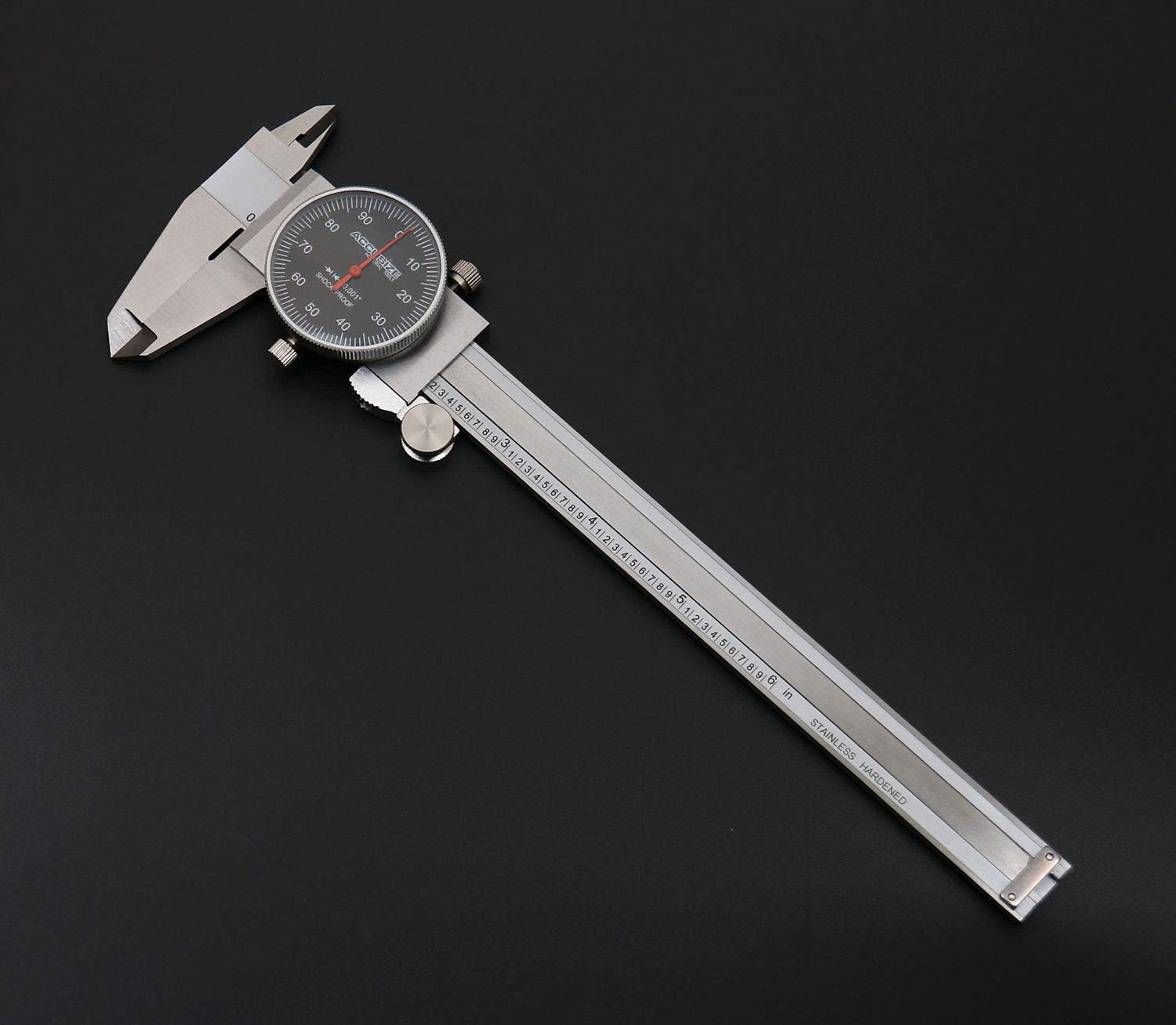 Black Face Dial Caliper Stainless Steel T97325