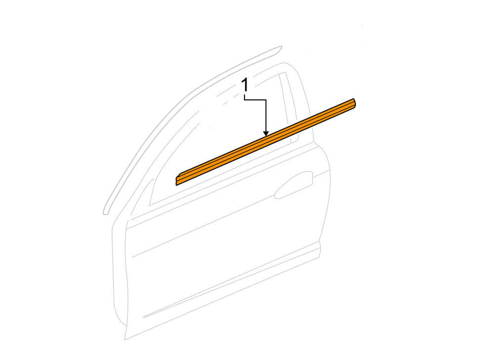 Passenger Side Door Molding Assembly F1456