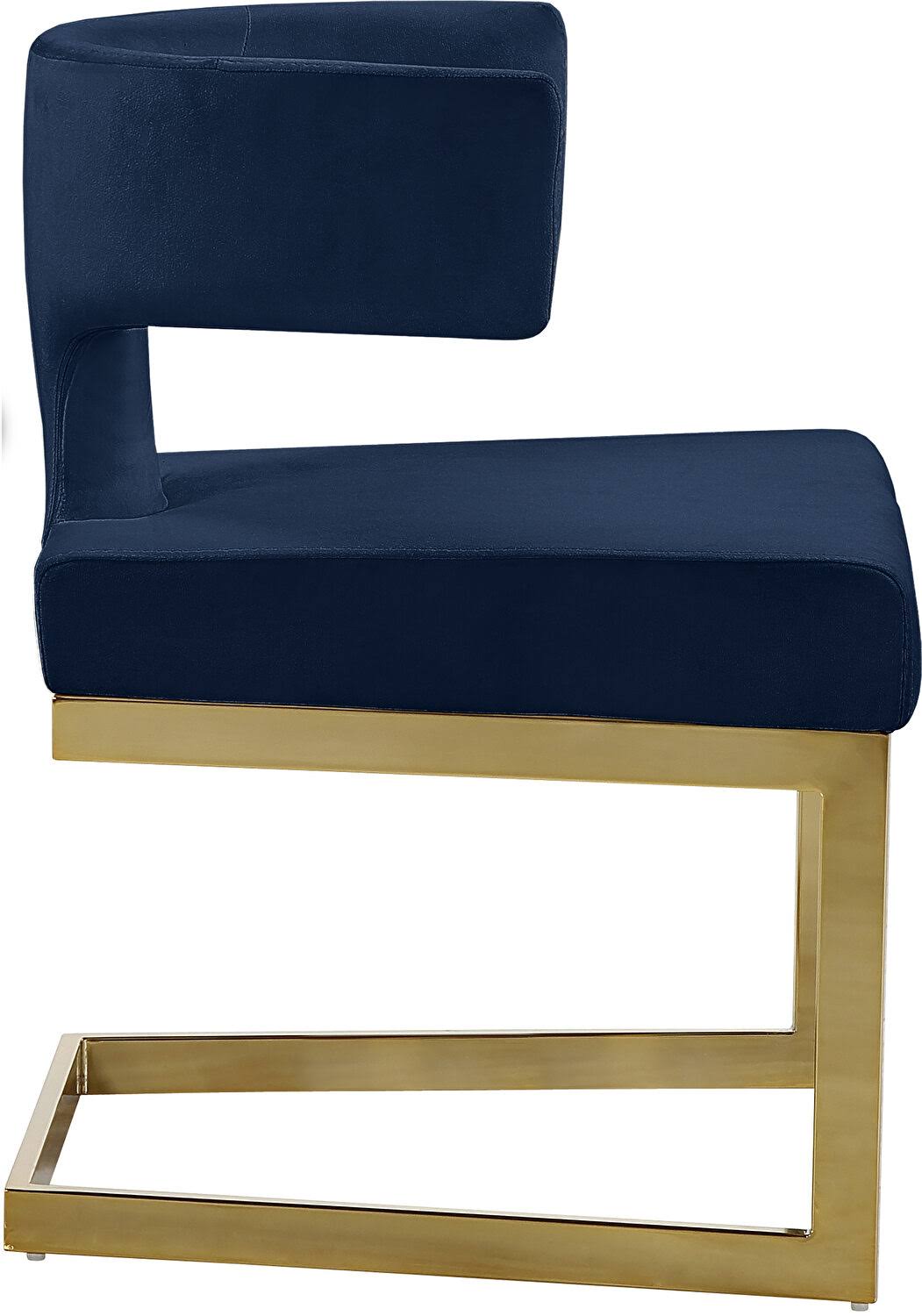 Navy Velvet Dining Chair V46346