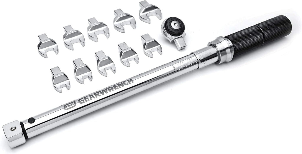 12 Pc. 3/8" Drive Metric Open End Interchangeable Torque Wrench Set E36354