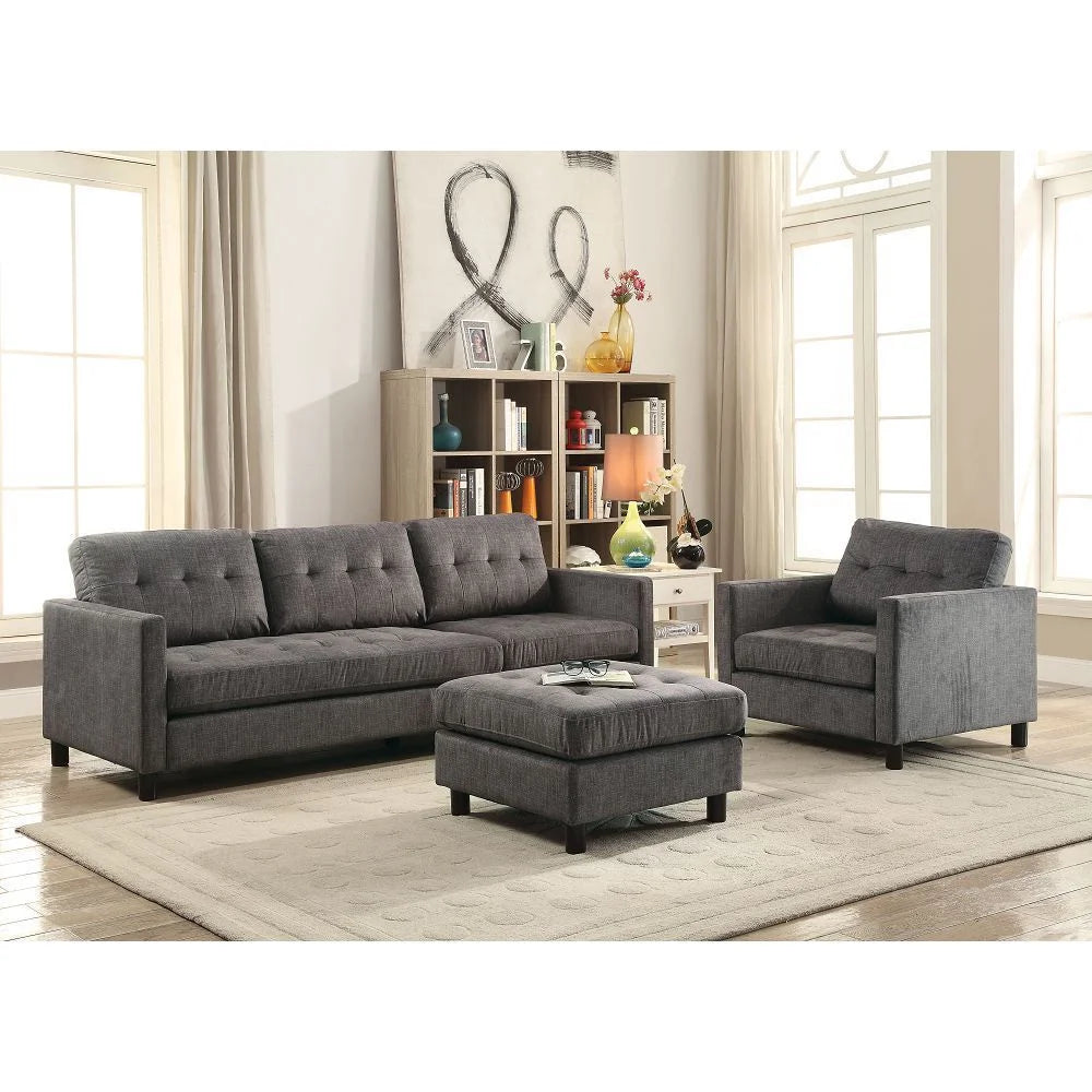 Gray Fabric Sectional Sofa T347