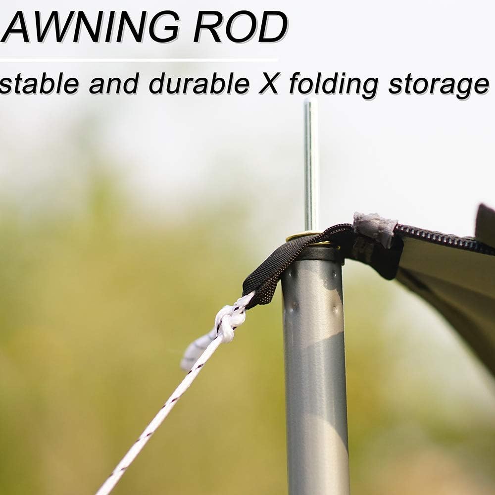 Adjustable 4 Section Steel Tent Tarp Poles I98006